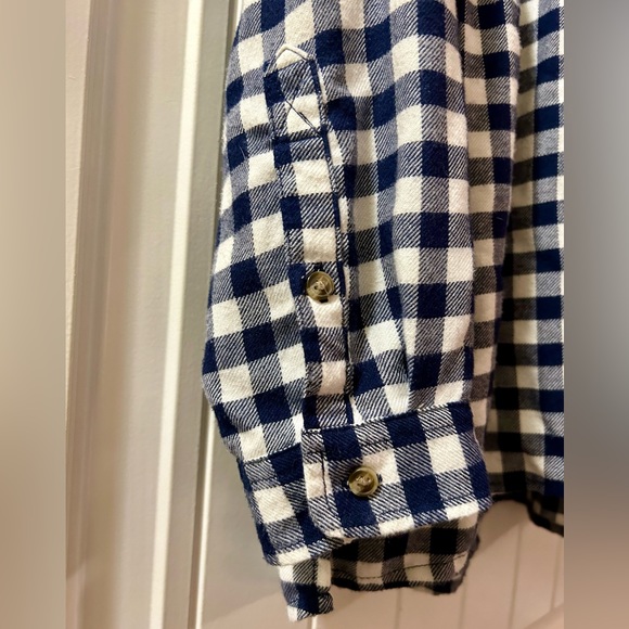 American Eagle Gingham Peplum Babydoll Long Sleeve Top.  Size Small. - Picture 5 of 11